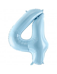 Balão Número 4 Azul Claro